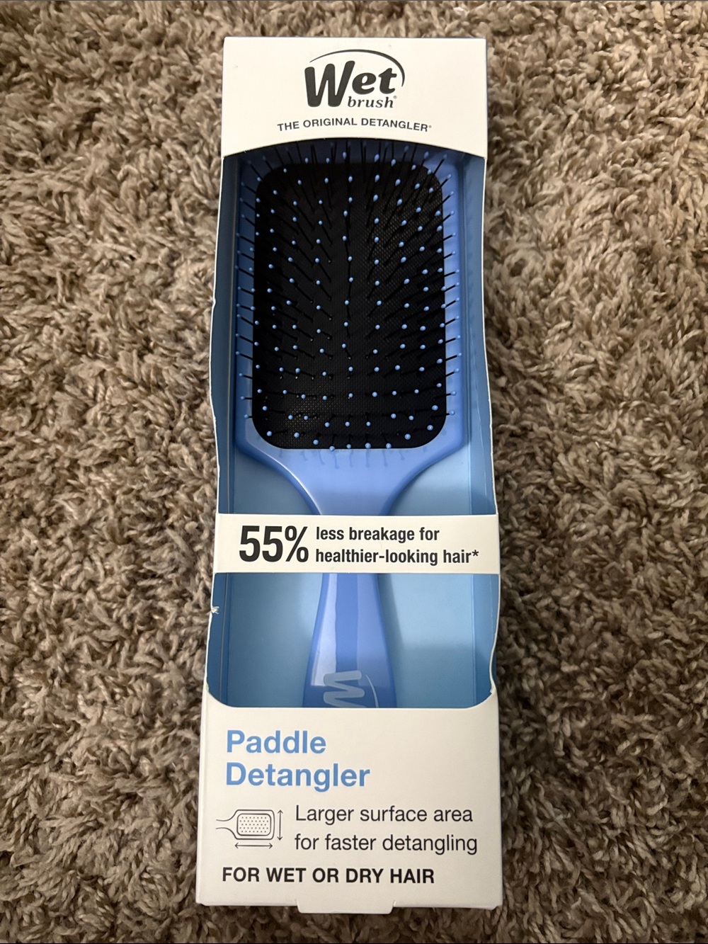 Wet Brush Paddle Detangler Hair Brush - Light Blue